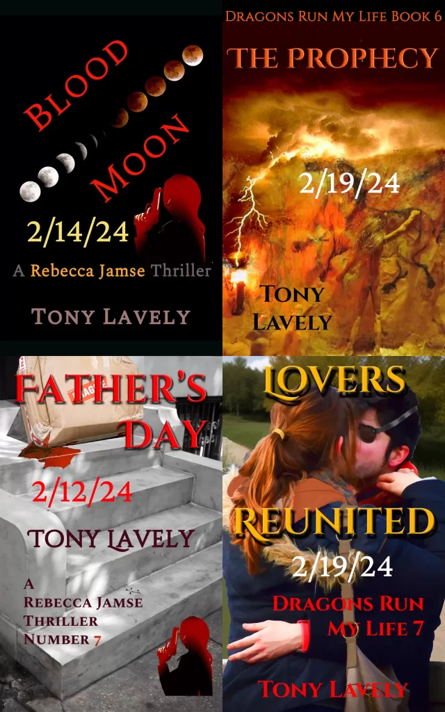 Upcoming releases Four cover images of upcoming releases